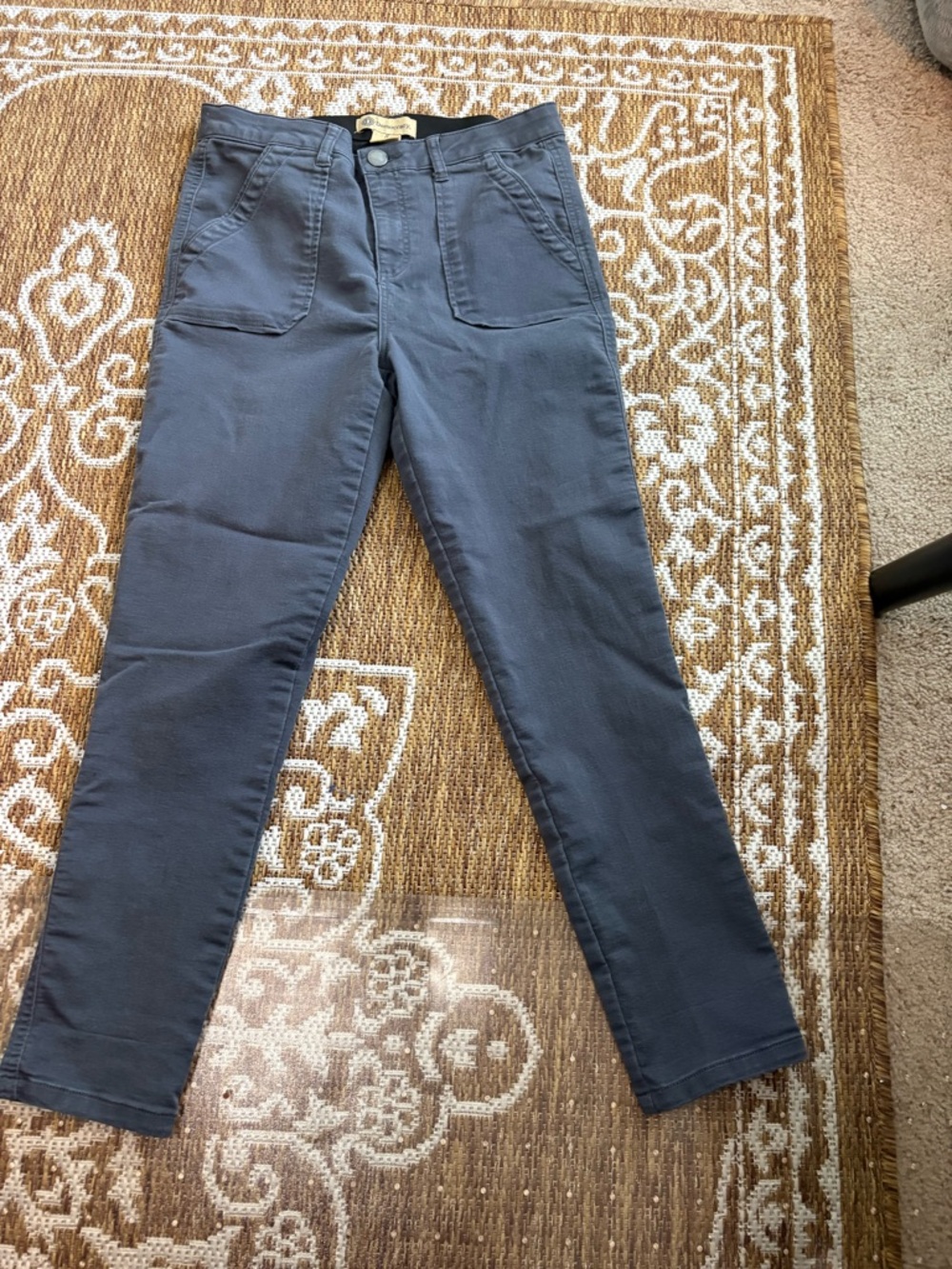 Democracy Ab Technology Jeans Women 8 gray High Rise Cargo slim leg ankle Pants